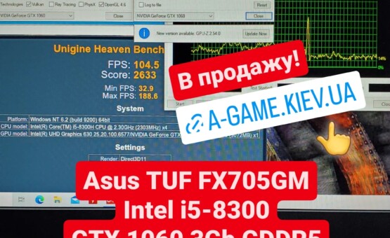 результаты тестов ноутбука Asus TUF FX705GM
